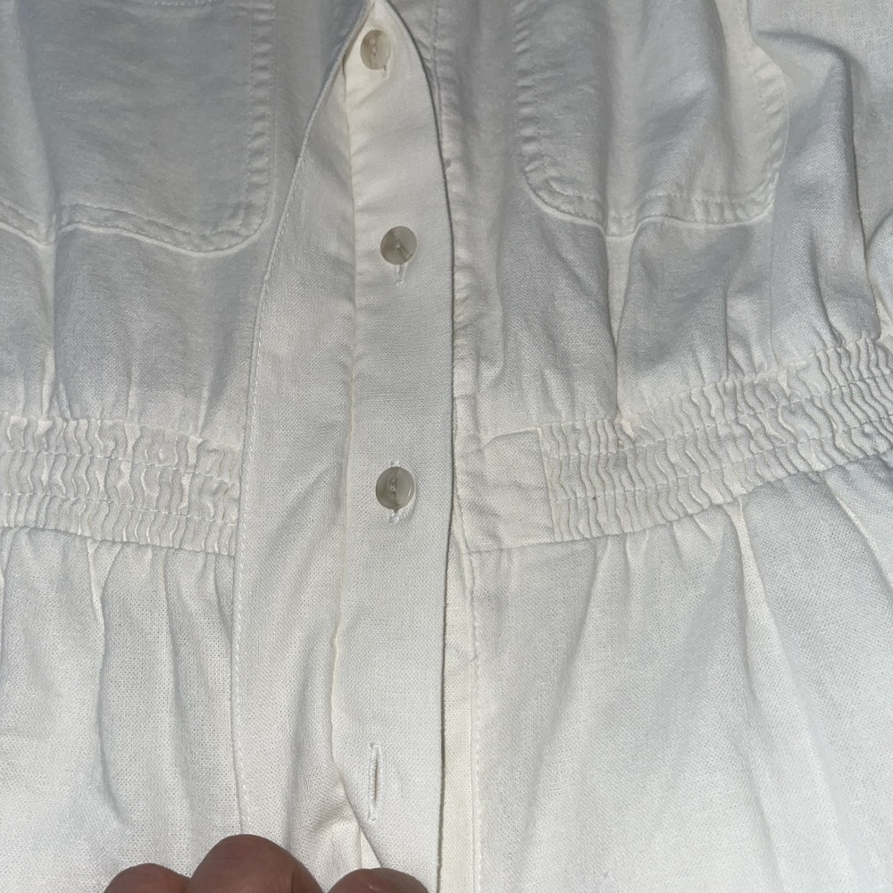 Universal Thread Womens White Button Up Romper Si… - image 8